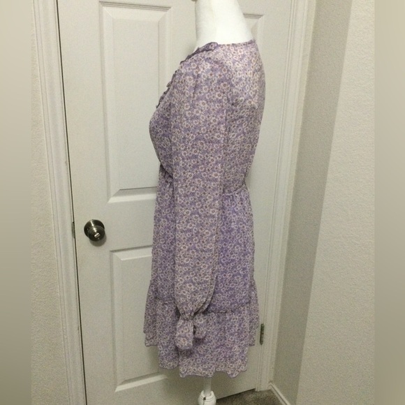 Allison & Kelly Purple Flower Spring Dress Size XS - Picture 5 of 9